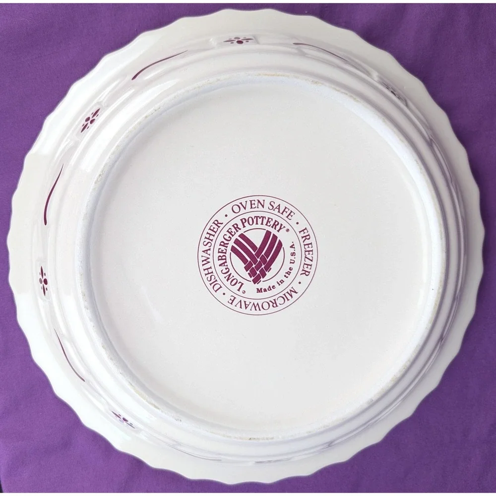 LONGABERGER Pottery USA Woven Traditions Red 10